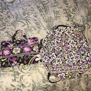 Vera Bradley - backpack and makeup holder